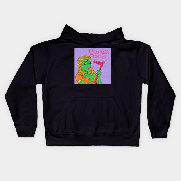 Calls From Beyond Kids Hoodie by JuicyJawa